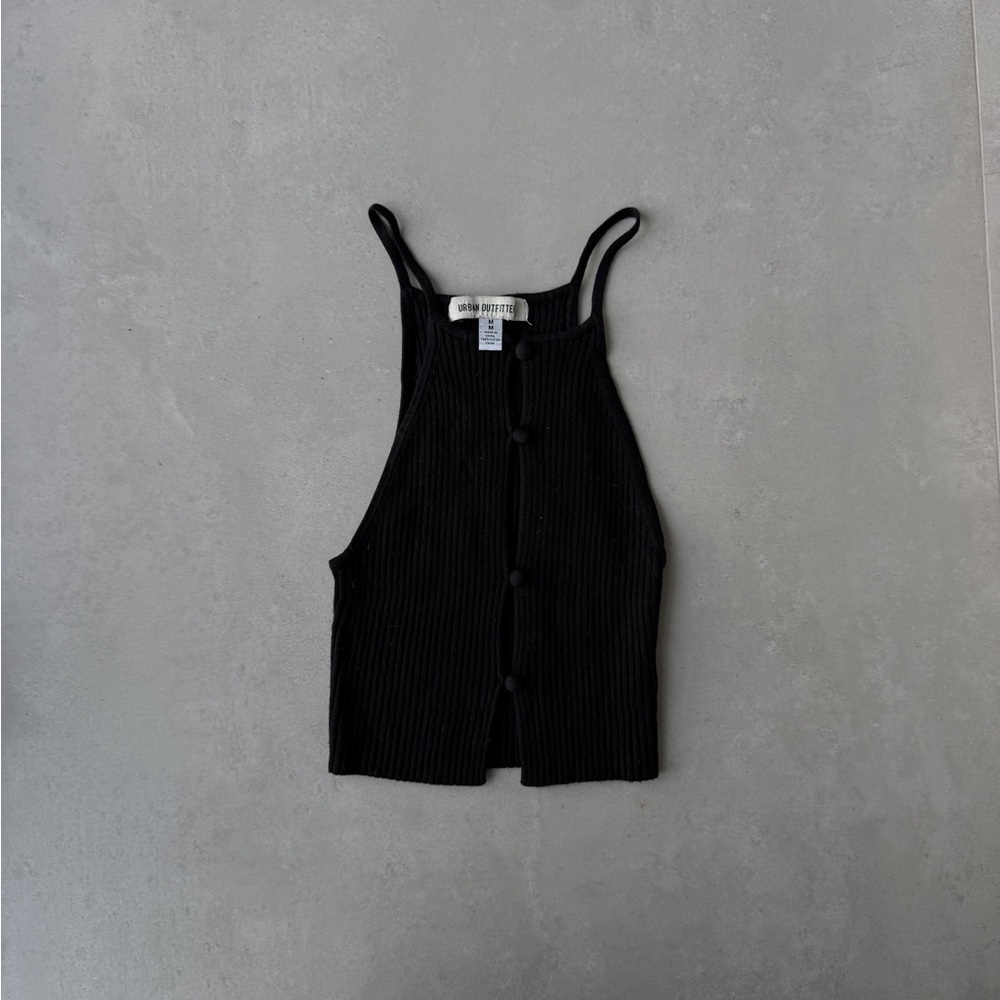 Urban Outfitters Black Cropped Tank Top